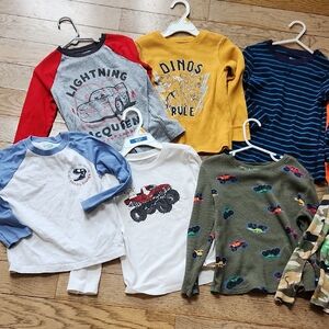 Old Navy Kids Long Sleeve Tees - Red, Yellow, Blue, Green